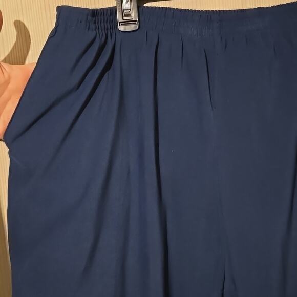 Alfred Dunner Navy Blue Elastic Waist Pants w/ Pockets 18W - Picture 5 of 8